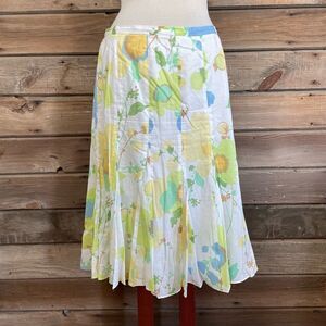 Kasper Floral Water Color Midi Skirt Size 10 EUC